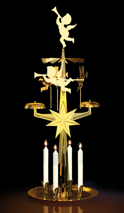 Carillon des anges doré, Carillon Père Noel  avec clochettes qui tintent