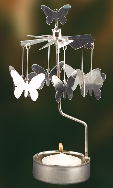 Bougeoir carrousel suédois avec papillons